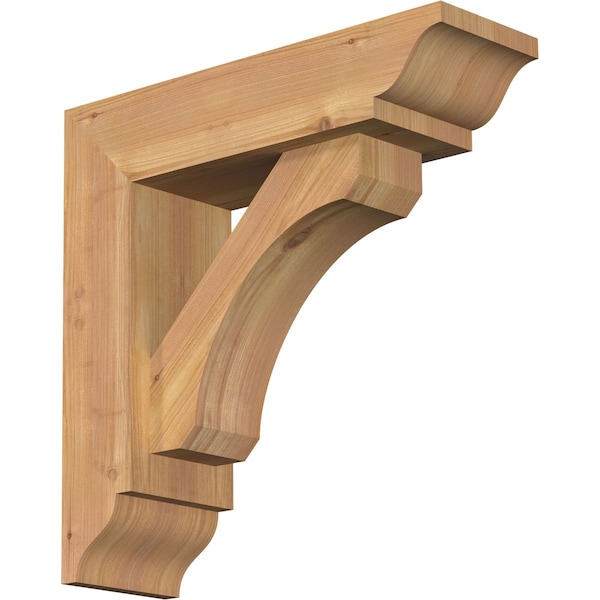 Ekena Millwork Legacy Traditional Smooth Bracket w/ Offset Brace, Western Red Cedar, 5 1/2"W x 18"D x 18"H BKT0604X18X18LEC01SWR - main